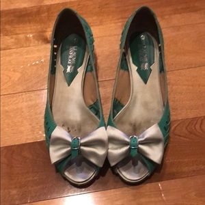 Kitten Heels Green summer sandals !